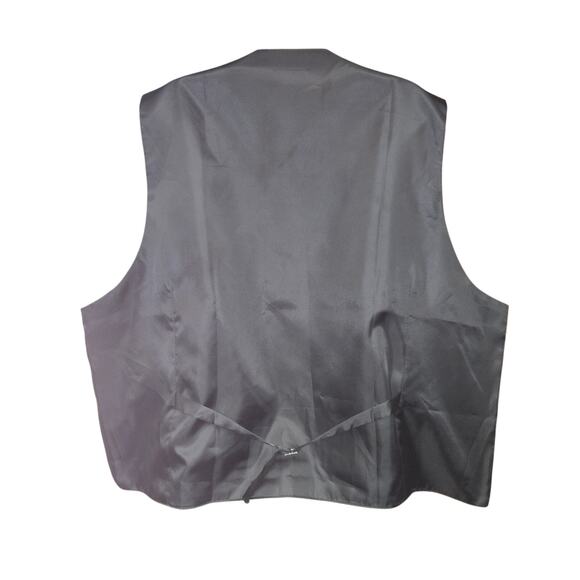 Barry.Wang Men’s 4XL 100% Silk Brocade Paisley Vest Blue Gold Formal Tux Wedding - Picture 4 of 8